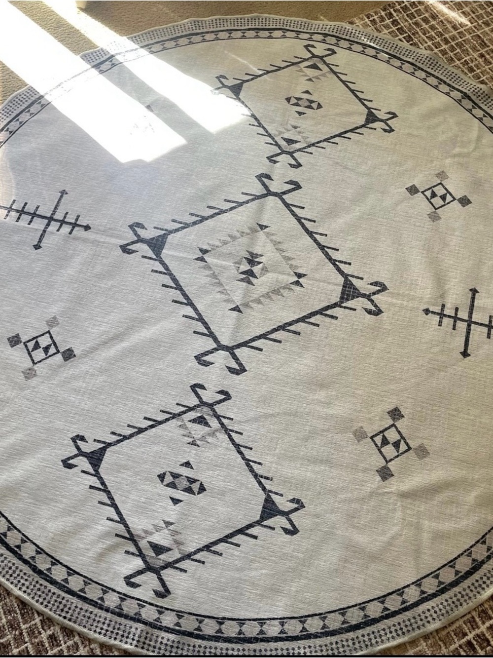 Ruggable Damali Black & White Rug COVER ONLY